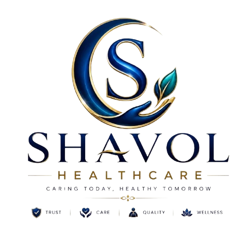 Shavol Healthcare logo: Caring today, healthy tomorrow